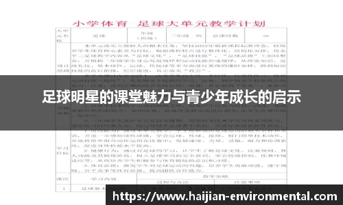 足球明星的课堂魅力与青少年成长的启示